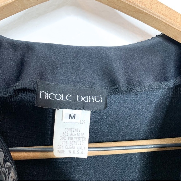 Nicole Bakti Women’s Open Front Business Casual Textured Blazer Jacket Medium M - Picture 4 of 8